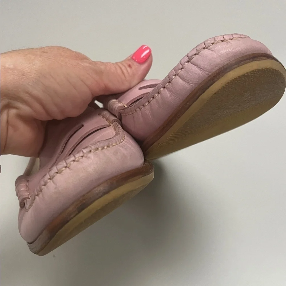 Lottusse Men’s size 7 Pink Leather Penny Loafers / preowned